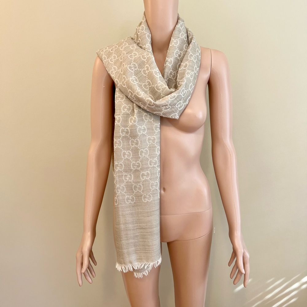 Gucci Wool and Silk Blend Scarf